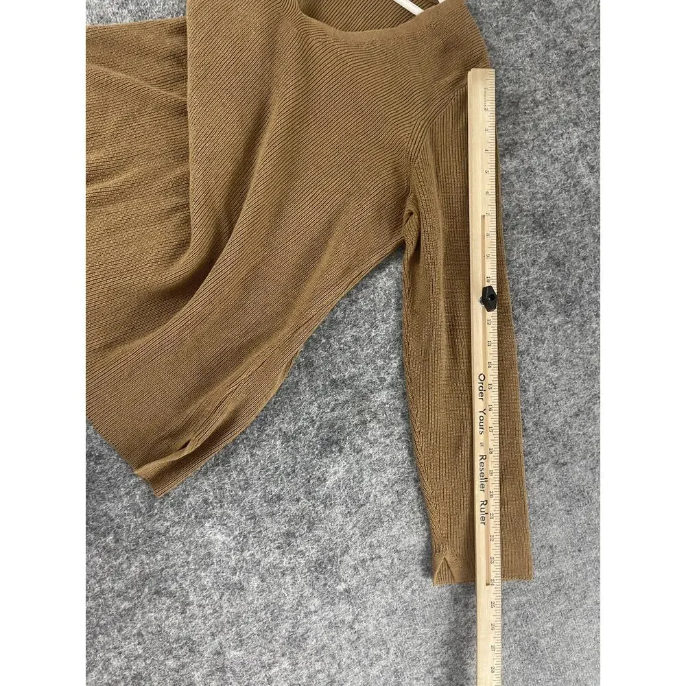 J Jill Sweater Womens Large Brown Pullover V Neck Long Sleeve Knit N196